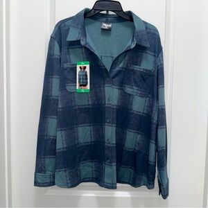 NWT Dick’s Sporting Goods 32 Degrees Heat Goblin Blue Plaid Button Down Shirt